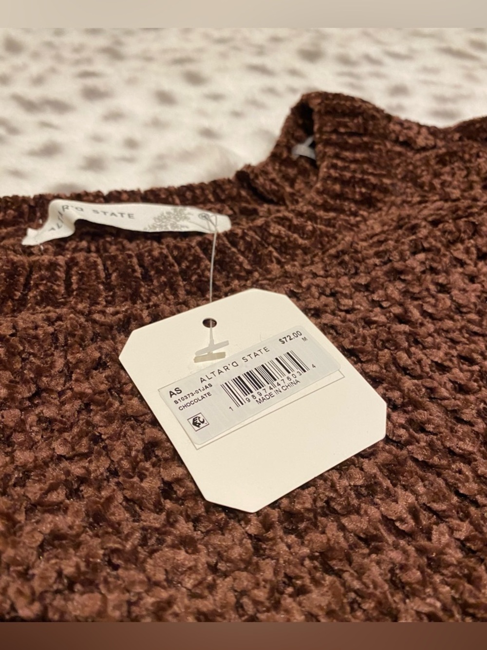 Altar'd State Chunky Scoop Neck Sweater in Chocolate - Picture 2 of 3